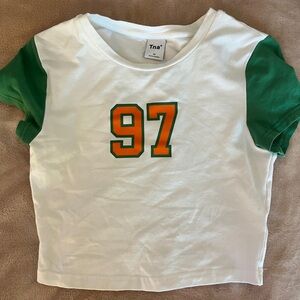 TNA Aritzia Cropped Graphic Tee